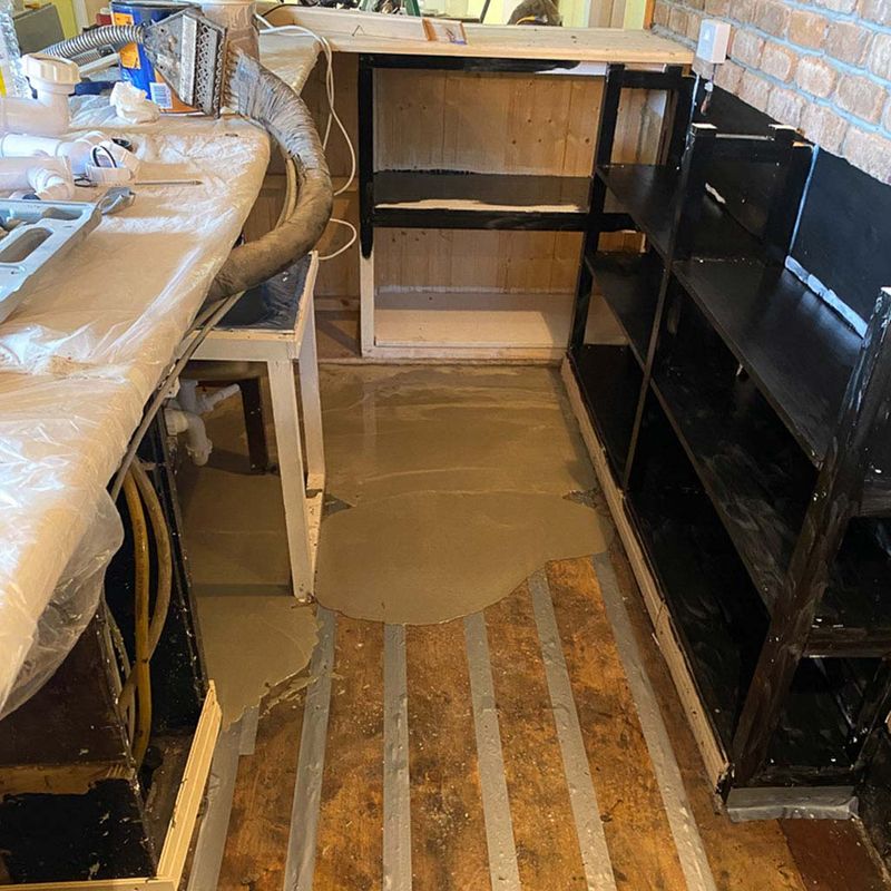 New flooring being laid